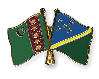 Fahnen Pins Turkmenistan Salomonen