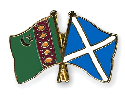 Fahnen Pins Turkmenistan Schottland