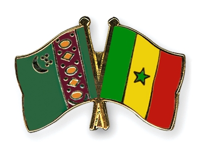 Fahnen Pins Turkmenistan Senegal