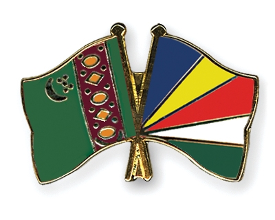 Fahnen Pins Turkmenistan Seychellen