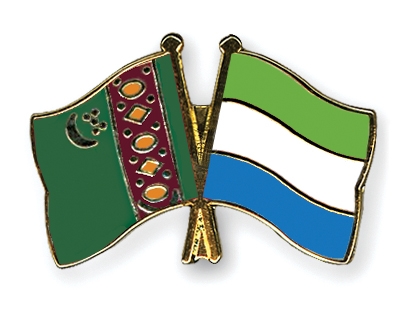 Fahnen Pins Turkmenistan Sierra-Leone