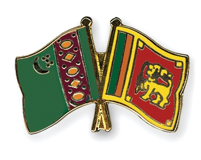 Fahnen Pins Turkmenistan Sri-Lanka