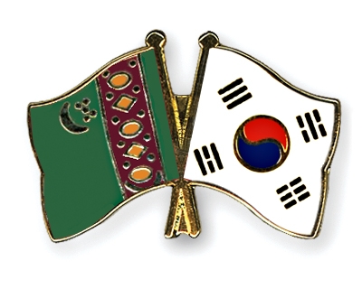 Fahnen Pins Turkmenistan Sdkorea