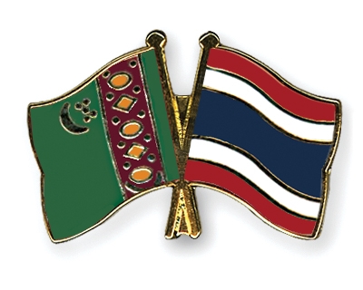 Fahnen Pins Turkmenistan Thailand