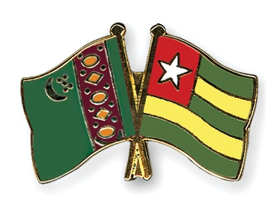 Fahnen Pins Turkmenistan Togo