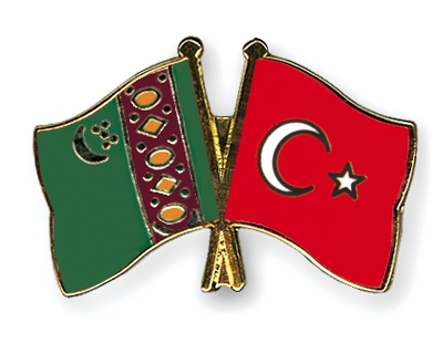 Fahnen Pins Turkmenistan Trkei