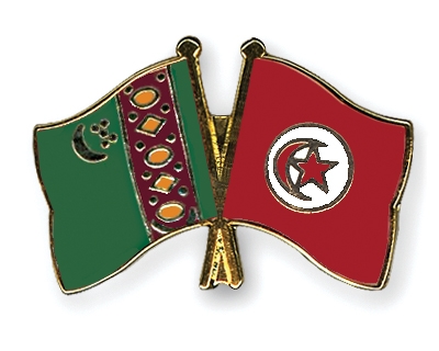 Fahnen Pins Turkmenistan Tunesien