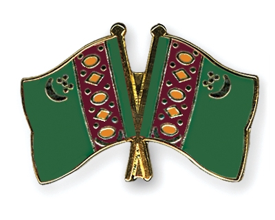 Fahnen Pins Turkmenistan Turkmenistan
