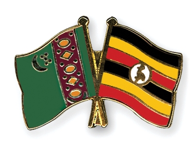 Fahnen Pins Turkmenistan Uganda