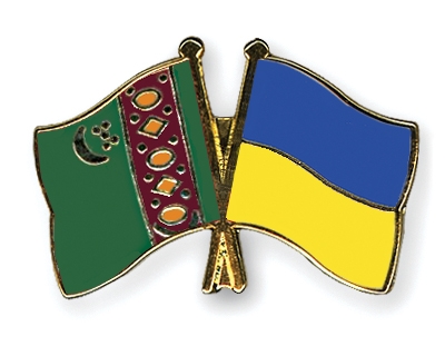 Fahnen Pins Turkmenistan Ukraine