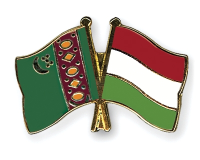 Fahnen Pins Turkmenistan Ungarn