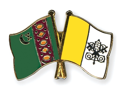 Fahnen Pins Turkmenistan Vatikanstadt
