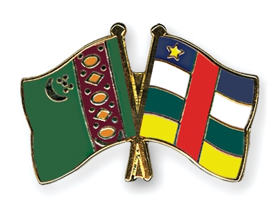 Fahnen Pins Turkmenistan Zentralafrikanische-Republik