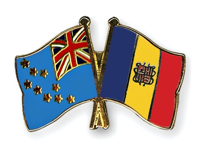 Fahnen Pins Tuvalu Andorra