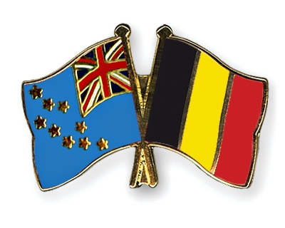 Fahnen Pins Tuvalu Belgien