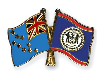 Fahnen Pins Tuvalu Belize