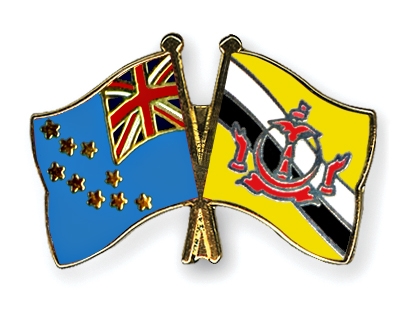 Fahnen Pins Tuvalu Brunei-Darussalam