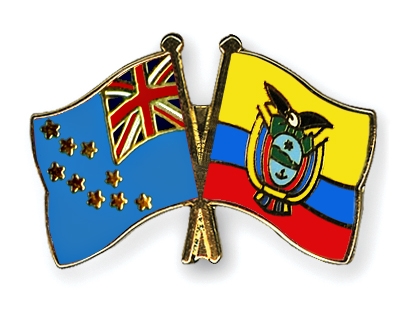 Fahnen Pins Tuvalu Ecuador