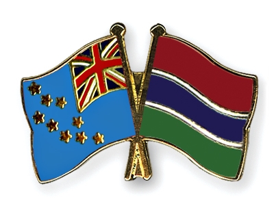 Fahnen Pins Tuvalu Gambia