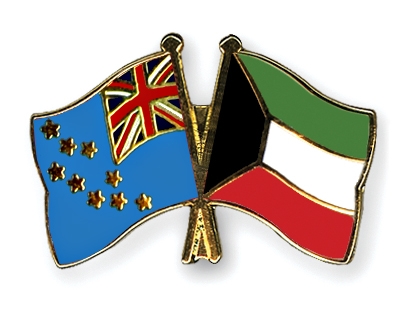 Fahnen Pins Tuvalu Kuwait