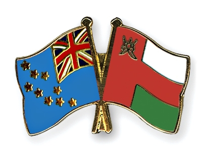 Fahnen Pins Tuvalu Oman