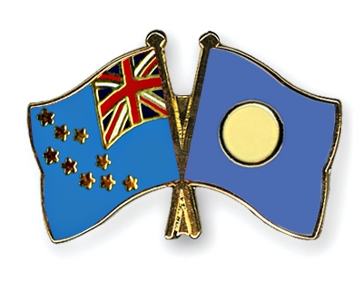 Fahnen Pins Tuvalu Palau