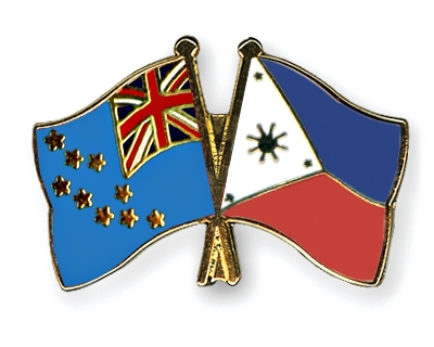 Fahnen Pins Tuvalu Philippinen