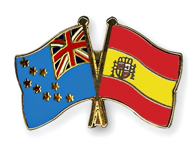 Fahnen Pins Tuvalu Spanien