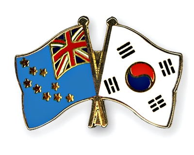 Fahnen Pins Tuvalu Sdkorea