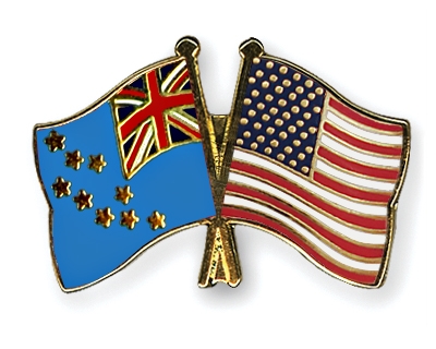 Fahnen Pins Tuvalu USA