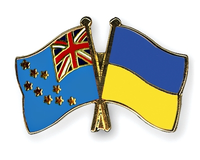 Fahnen Pins Tuvalu Ukraine