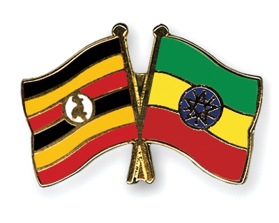 Fahnen Pins Uganda thiopien