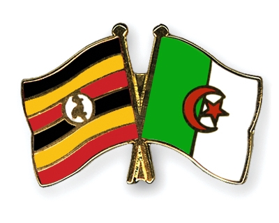 Fahnen Pins Uganda Algerien