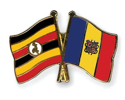 Fahnen Pins Uganda Andorra