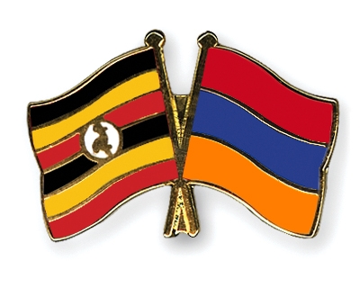 Fahnen Pins Uganda Armenien