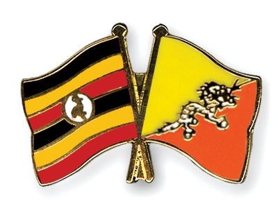 Fahnen Pins Uganda Bhutan