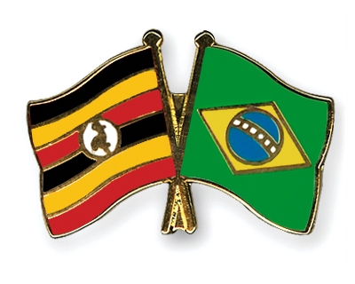 Fahnen Pins Uganda Brasilien