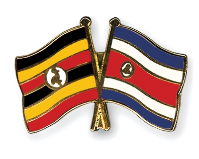 Fahnen Pins Uganda Costa-Rica