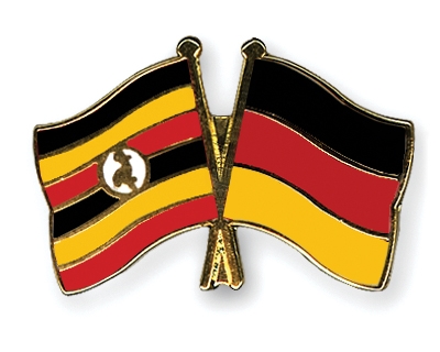 Fahnen Pins Uganda Deutschland