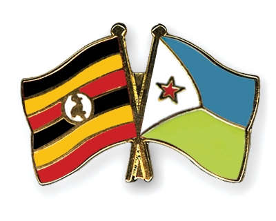 Fahnen Pins Uganda Dschibuti