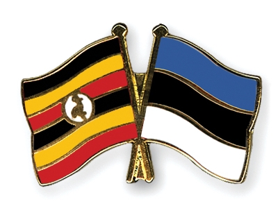 Fahnen Pins Uganda Estland