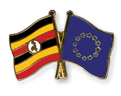 Fahnen Pins Uganda Europa