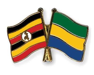 Fahnen Pins Uganda Gabun