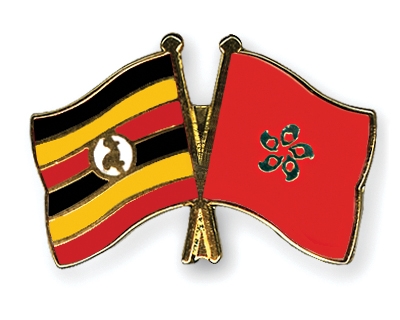 Fahnen Pins Uganda Hong-Kong