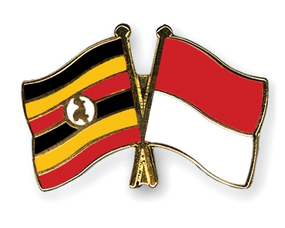 Fahnen Pins Uganda Indonesien