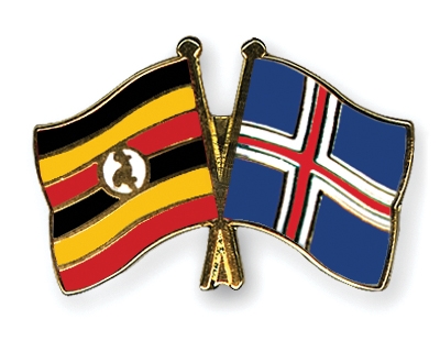 Fahnen Pins Uganda Island