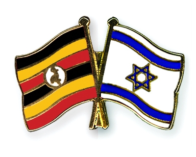 Fahnen Pins Uganda Israel