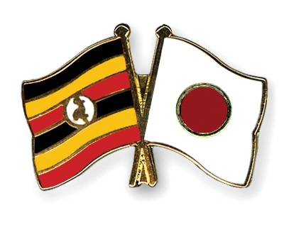 Fahnen Pins Uganda Japan