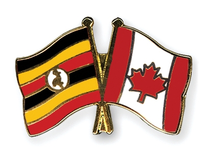 Fahnen Pins Uganda Kanada