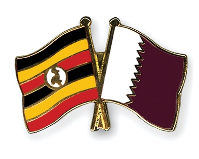 Fahnen Pins Uganda Katar